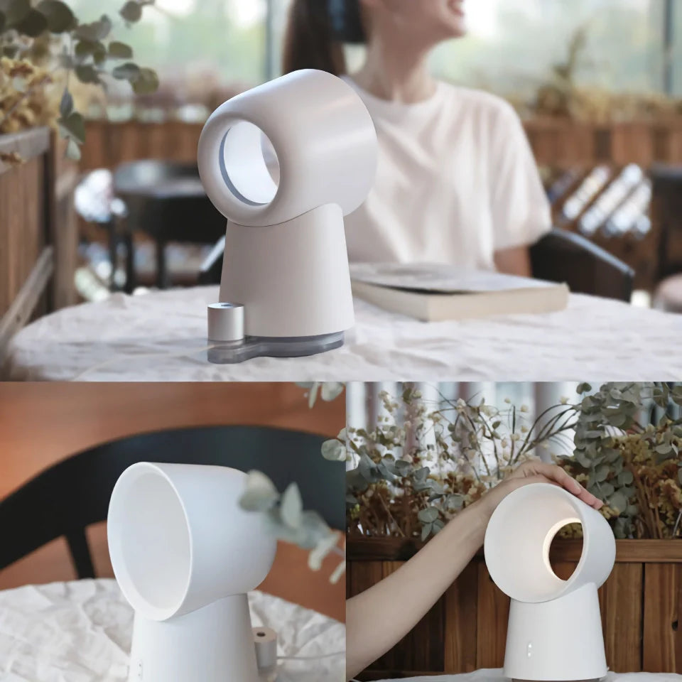 Bladeless USB Humidifier Fan with LED Night Light | Stornfield