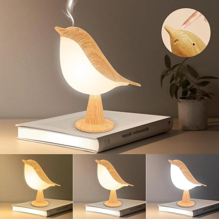 Stornfield | Touch Control Wooden Night Light - Rechargeable LED Bedside Lamp