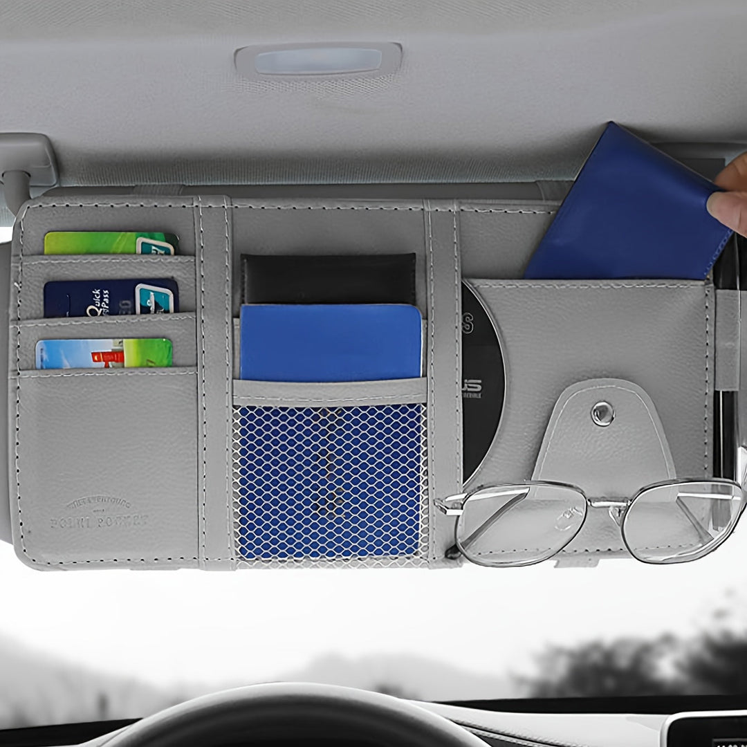 Sunscreen Organizer Car made of PU Leather | Stornfield