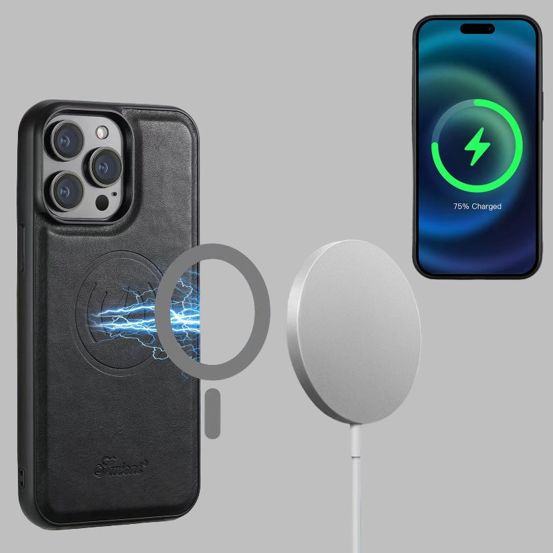 Stornfield | Shockproof PU Leather Phone Case with Card Holder for iPhone