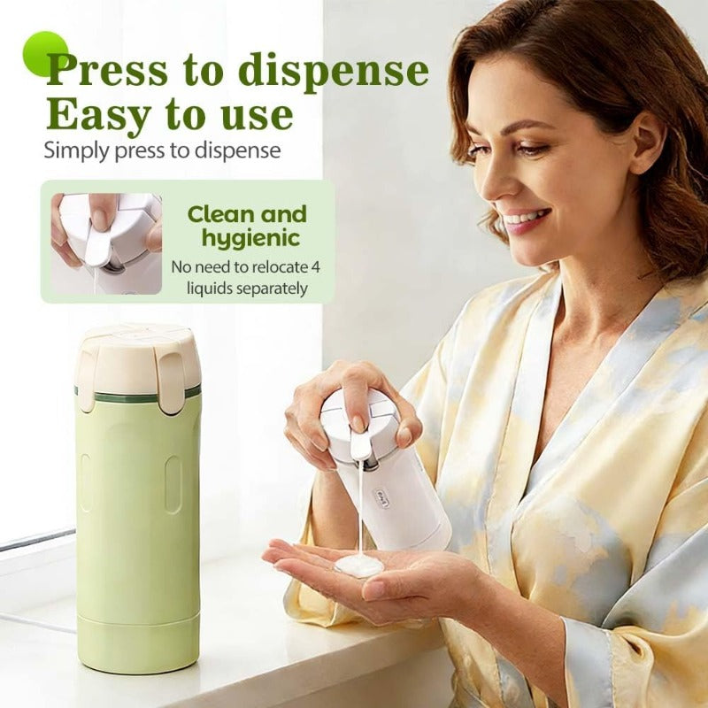 Stornfield 4-in-1 Travel Toiletry Dispenser
