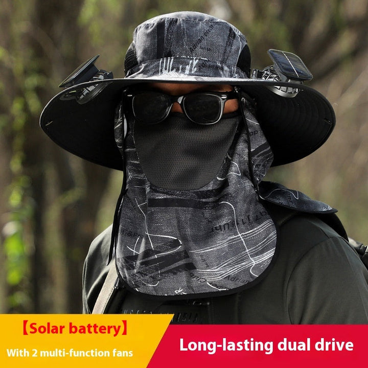 Quick-drying Solar Fan Outdoor Big Brim Sun Hat | Stornfield