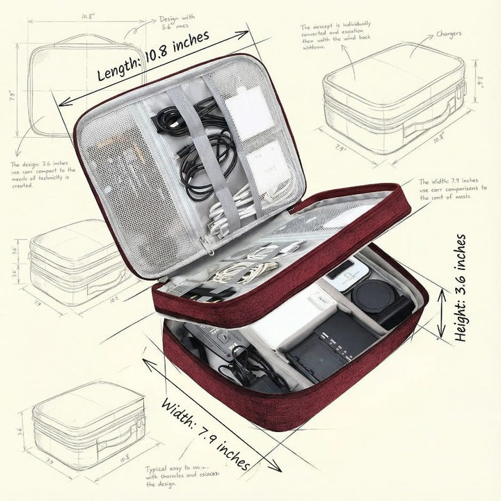 Stornfield Triple Layer Tech Organizer