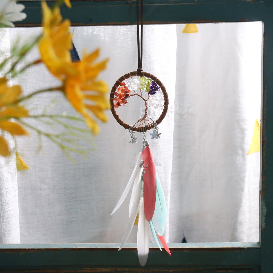 Stornfield | Frendorf Tree of Life Gemstone Dream Catcher Hanging Jewelry