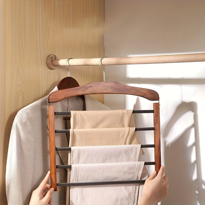 Wood Pants Hanger Multi-Layer 2 Piece Set | Stornfield