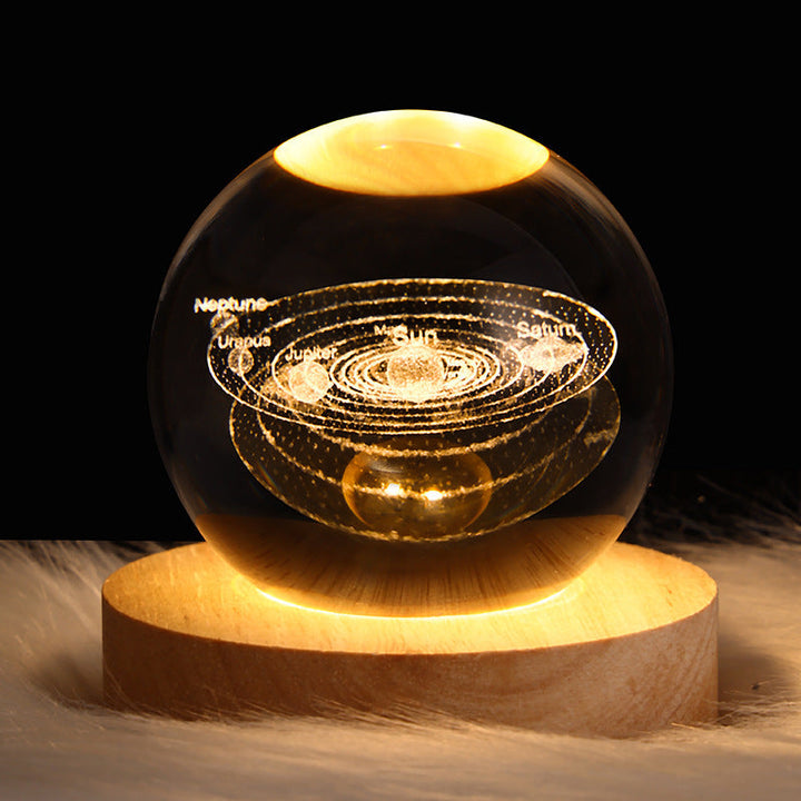 3D Galaxy Crystal Ball LED Night Light | Stornfield