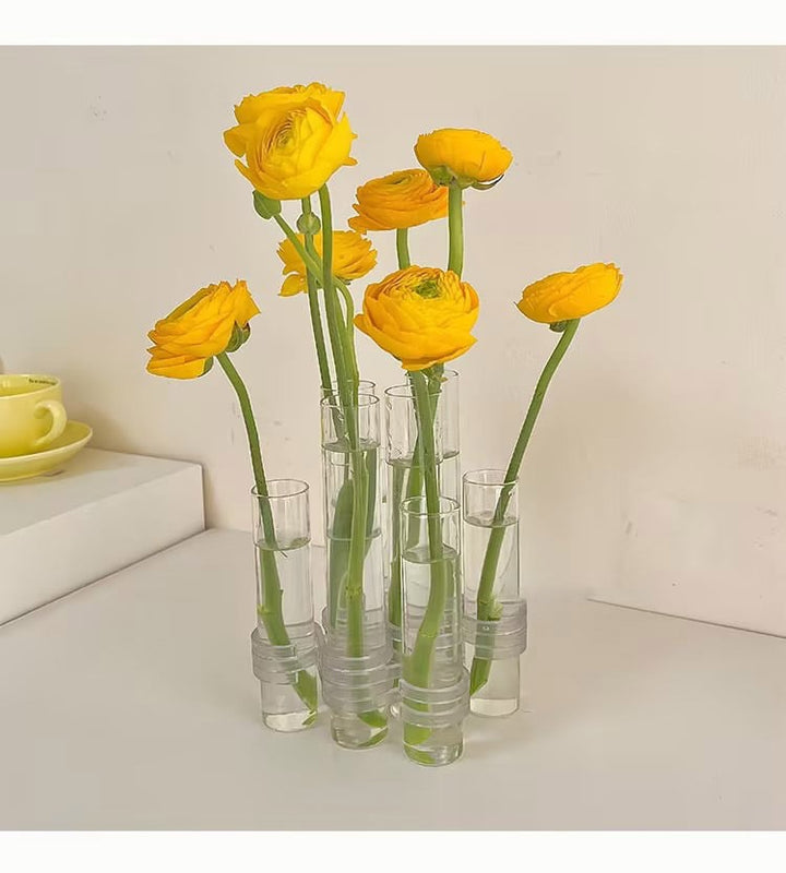 Stornfield | Flexible Flower Vases with Hinges | Modern Glass Tube Vase