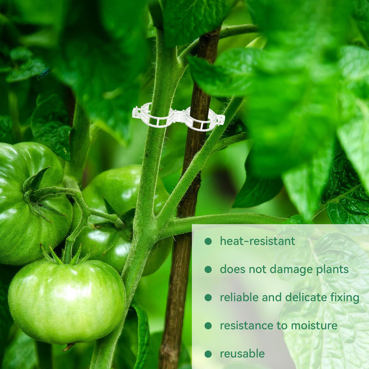 Stornfield | Tomato Clips, Plastic Trellis Clips