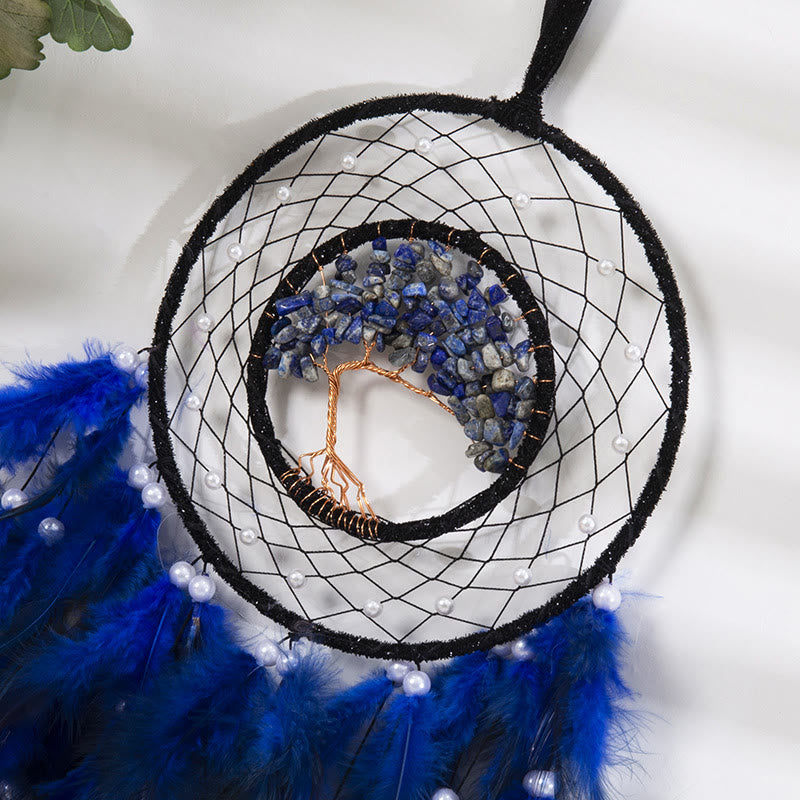 Stornfield | Frendorf Tree of Life Crystal Feather Sparkle Dream Catcher