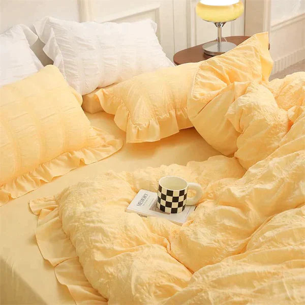 Icy Seersucker Summer Cool Quilt Lace 4-piece Set | Stornfield