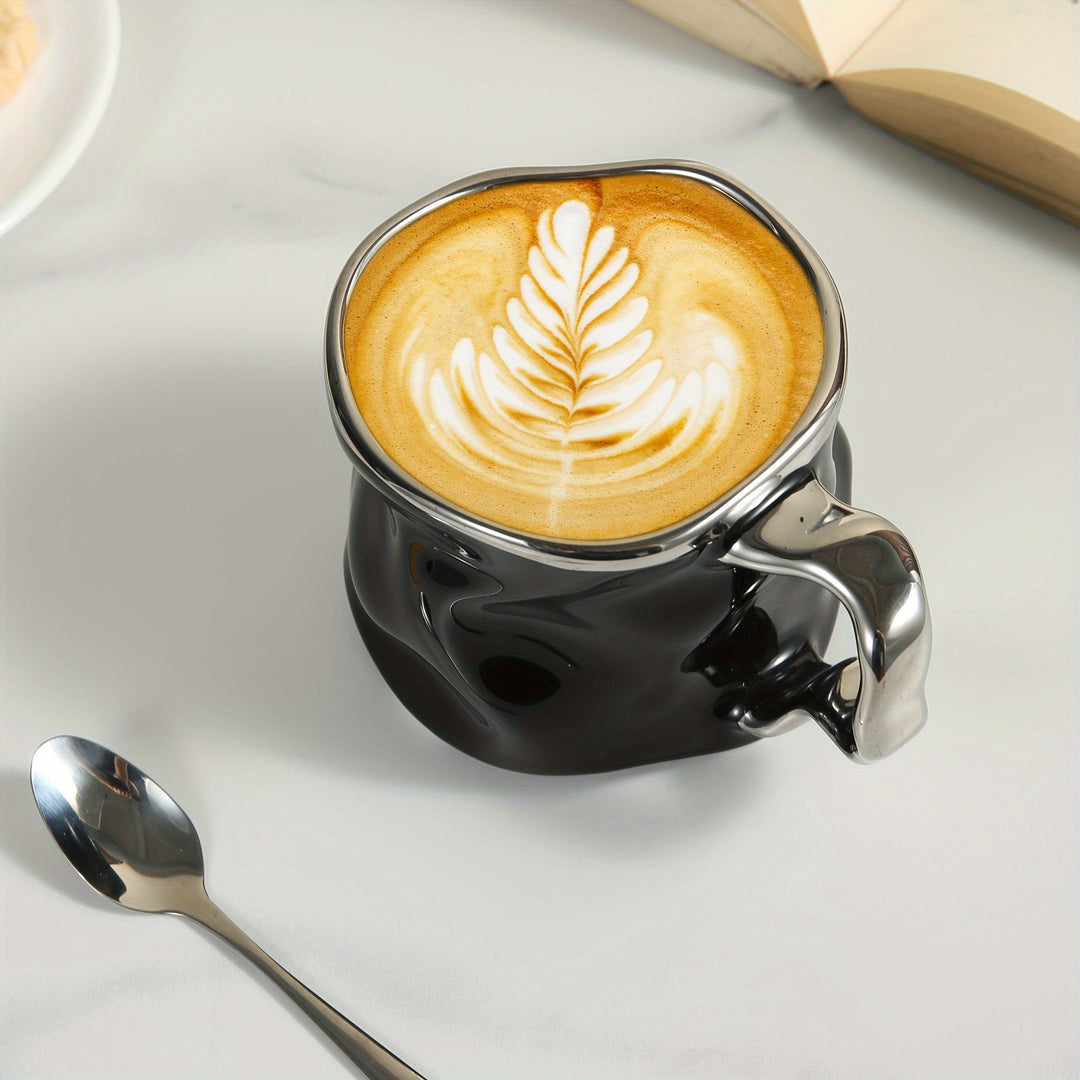 CreArt Mug – Handmade Ceramic Coffee Mug with Unique Crumpled Design | Stornfield
