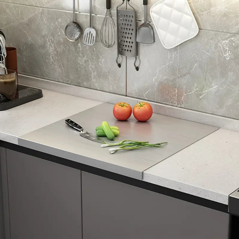Double-sided cutting board made of stainless steel – Non-slip & hygienic | Perfect for the kitchen | Stornfield