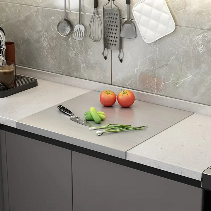 Double-sided cutting board made of stainless steel – Non-slip & hygienic | Perfect for the kitchen | Stornfield