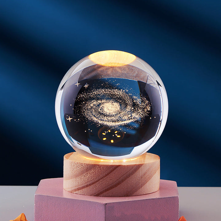 CrystalLight - 3D Crystal Night Lamp with LED Lighting | Ambient Lighting for Bedroom or Living Room | Stornfield