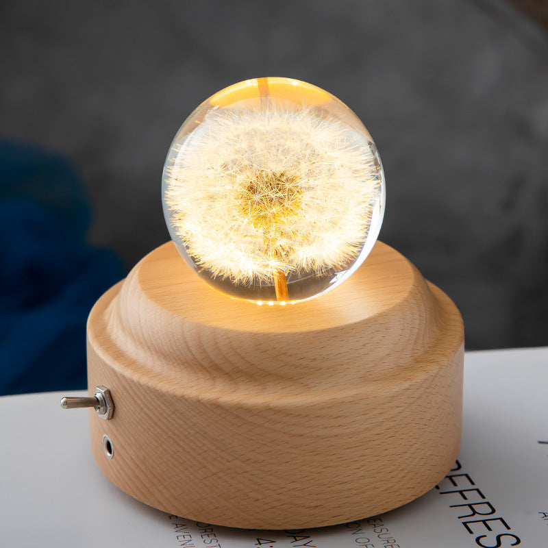Crystal ball LED night light | Stornfield
