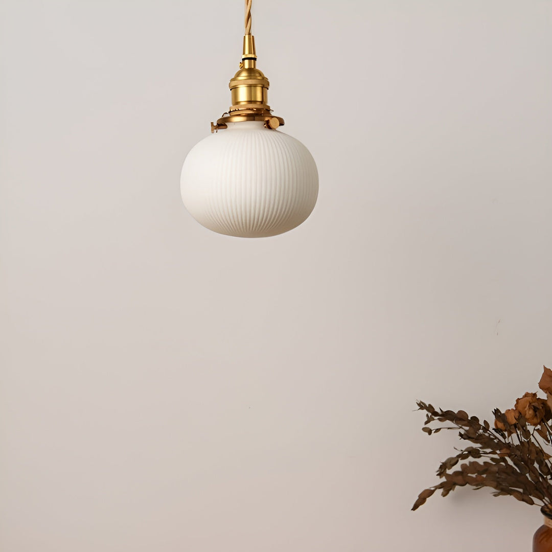 AmberZen Light – Vintage Ceramic Glass Pendant Light | Stornfield