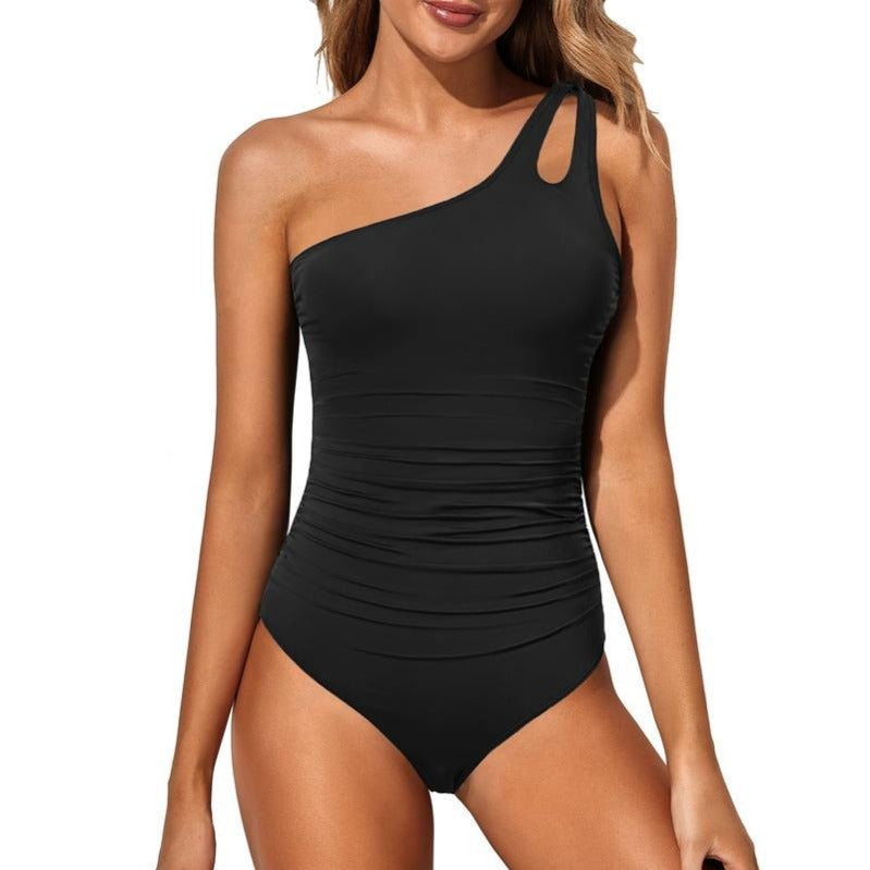Stornfield | One-Shoulder Tummy Control One-Piece Swimsuit