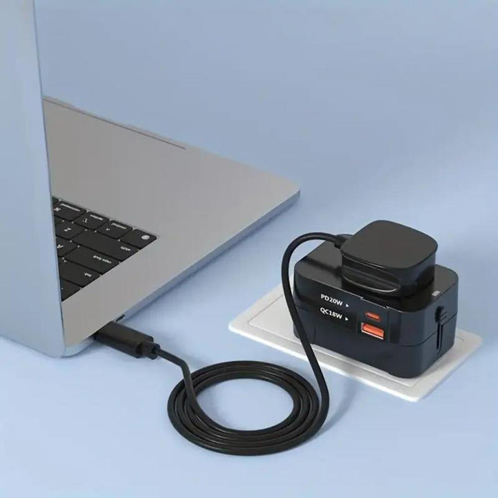 Universal travel adapter with dual USB ports | Stornfield
