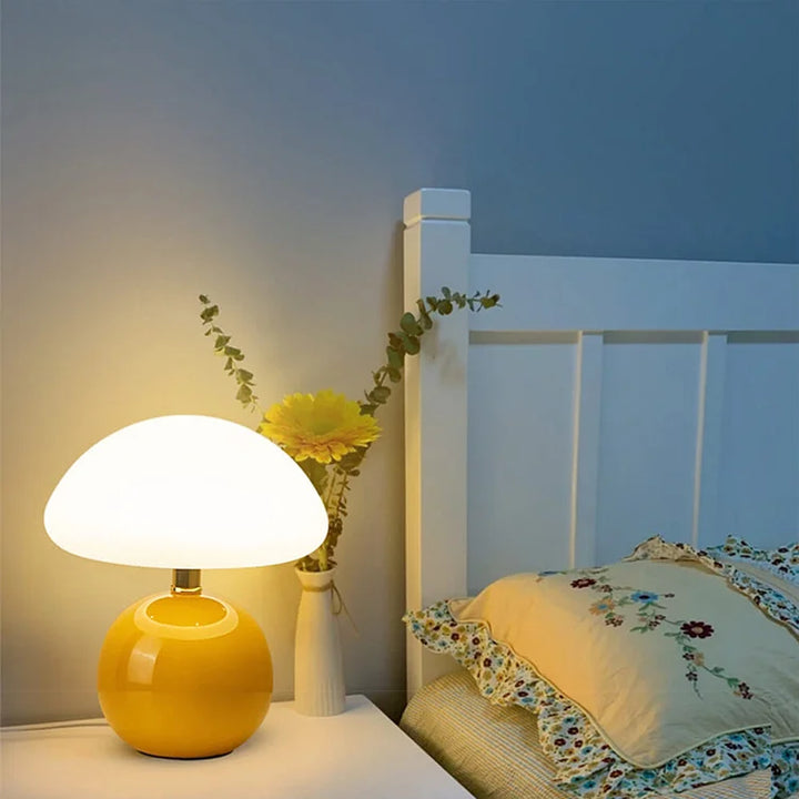 French Cream Mushroom Lamp | Stornfield