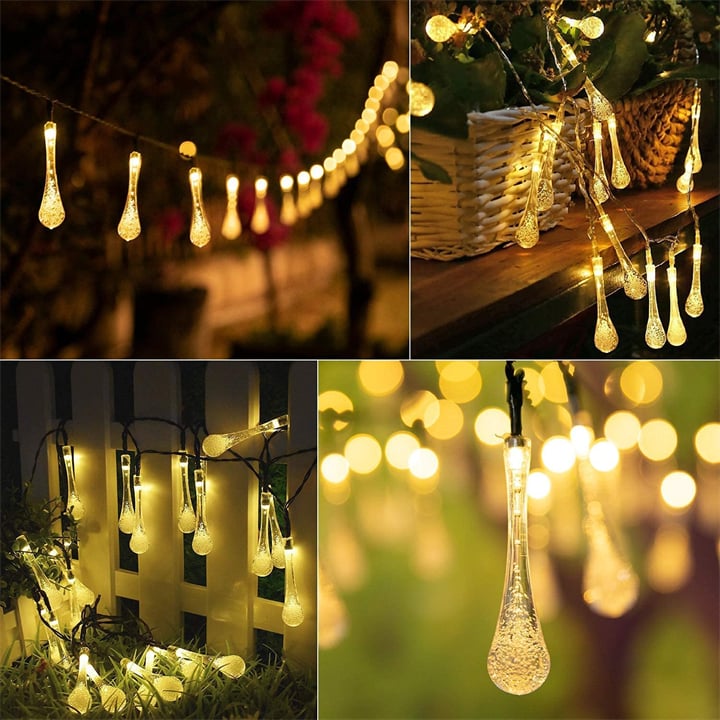 8 Modes Water Drop Solar Lights | Stornfield