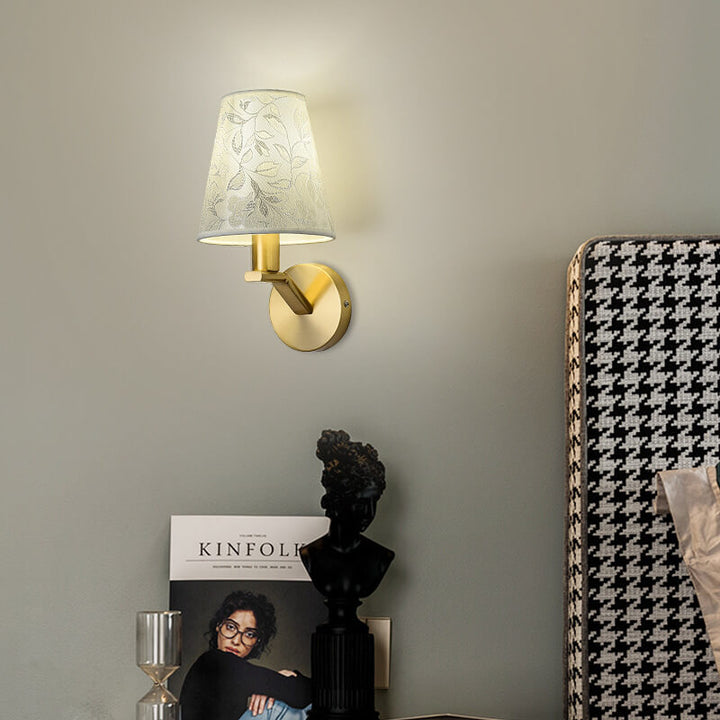 Stylish fabric wall lamp with elegant floral design | Stornfield