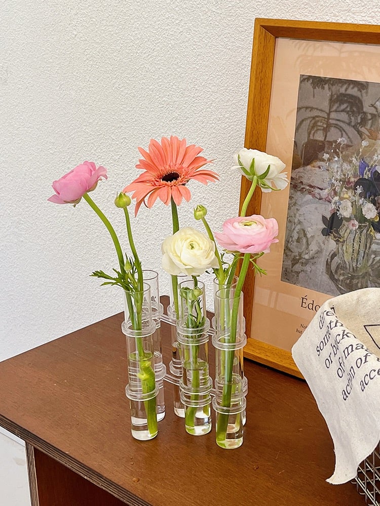 Stornfield | Flexible Flower Vases with Hinges | Modern Glass Tube Vase