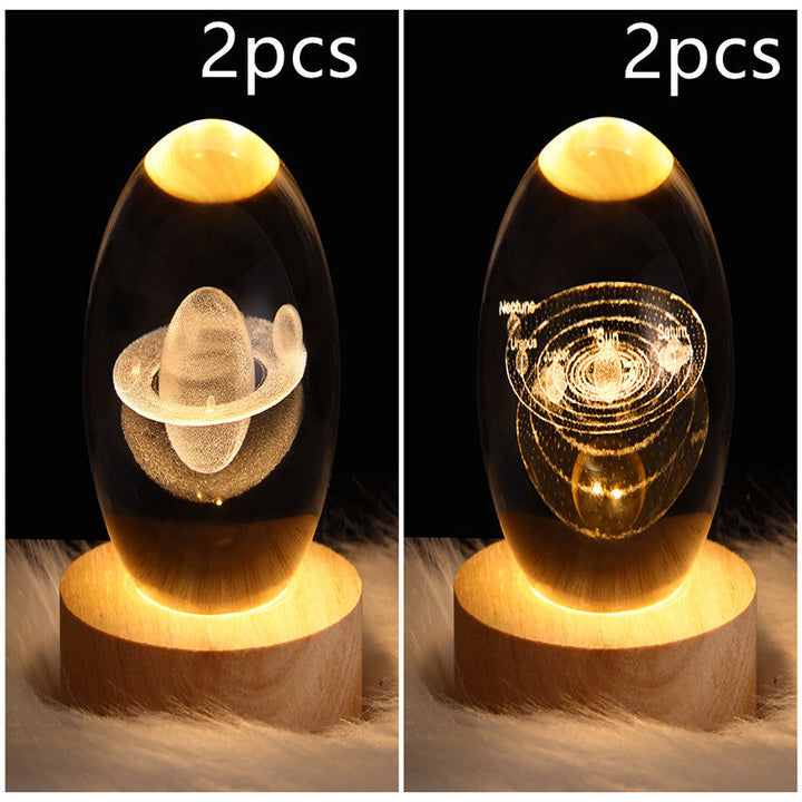 3D Galaxy Crystal Ball LED Night Light | Stornfield
