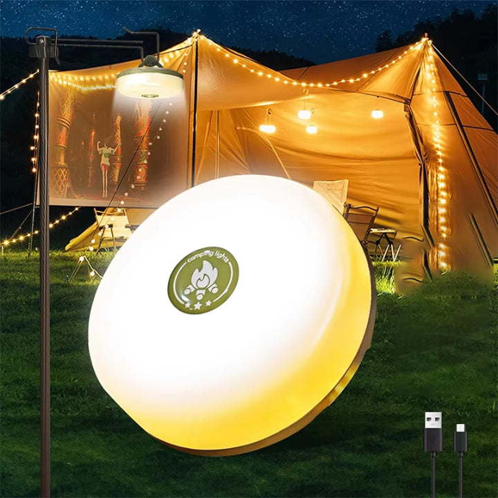 Camping lamp with 10m RGB light chain — Your magical light source for unforgettable outdoor experiences | Stornfield