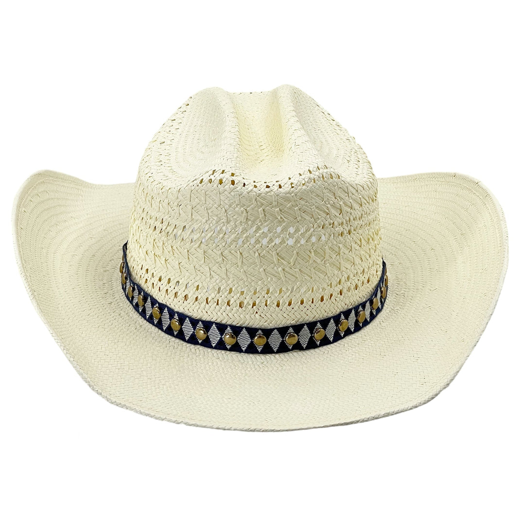 Curved-Brim Straw Hat – Cut-Out Crown Detail | Stornfield