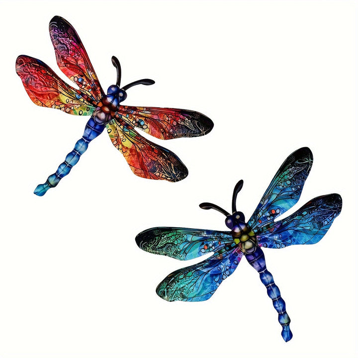 Stornfield | Vibrant Metal Dragonfly Wall Art – Outdoor Art Decor for Gardens, Homes, and Events – Durable, Versatile, and Eye-Catching – A Perfect Gift Idea for Any Occasion