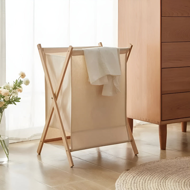 FoldaStornfielde laundry basket made of wood – Robust wooden design | Decorative and functional | Stornfield
