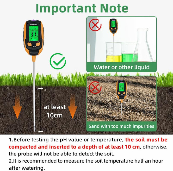 SmartGrow™ 4-in-1 Soil Meter for Plants | Stornfield