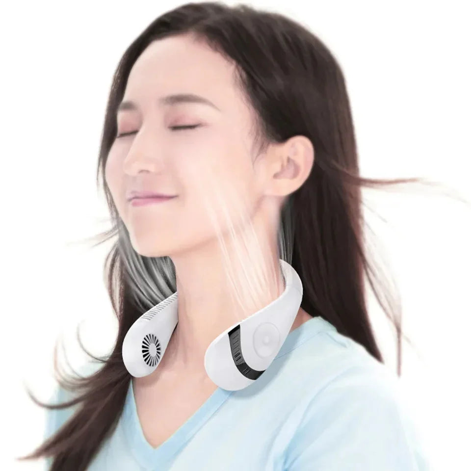 Bladeless Neck Fan, 360° Cooling Necklace Fan 3 Speeds Hanging Neck Fan, Stornfield