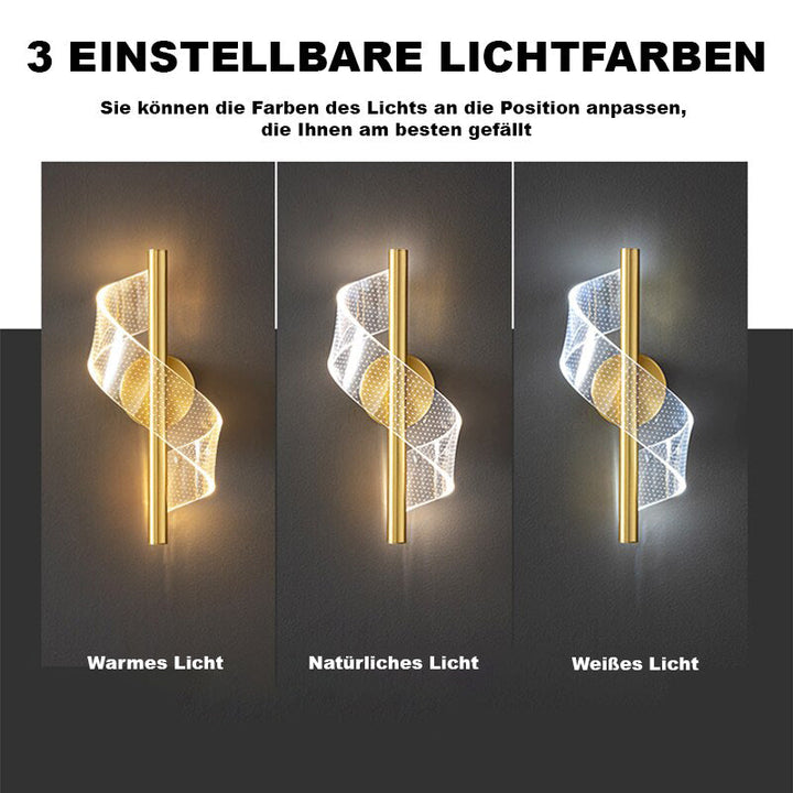 Stornfield | Luxury Glass Wall Light with Candle Holder