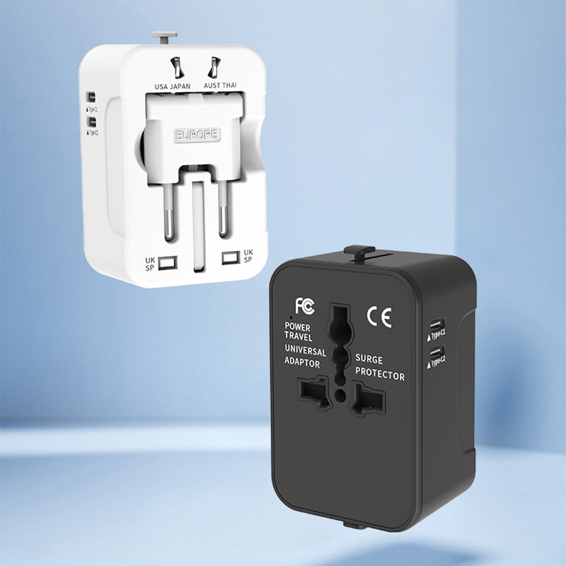 Universal travel adapter with dual USB ports | Stornfield