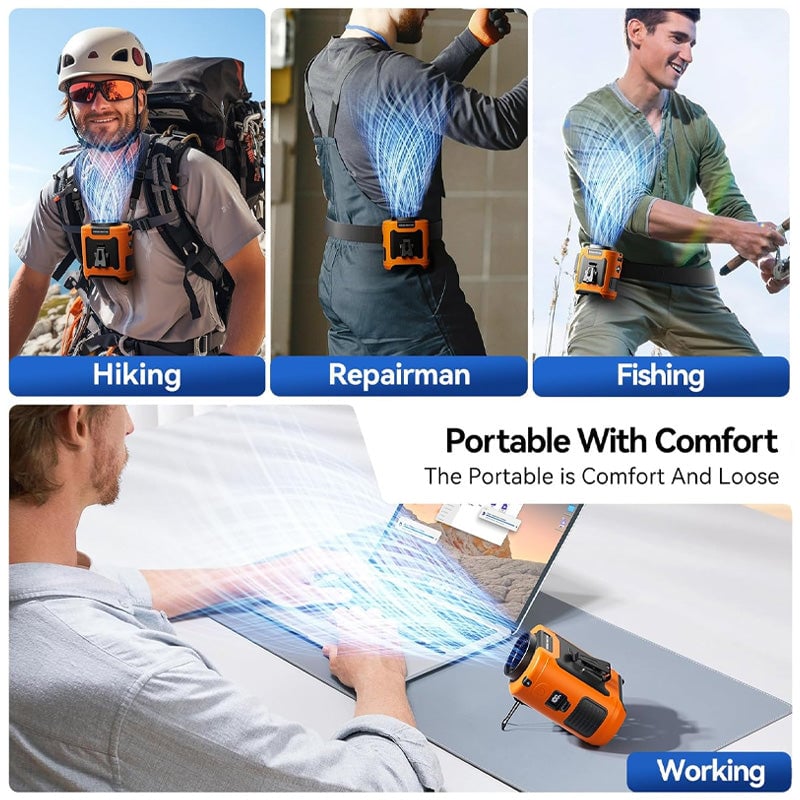 Portable belt fan with USB charging | Stornfield
