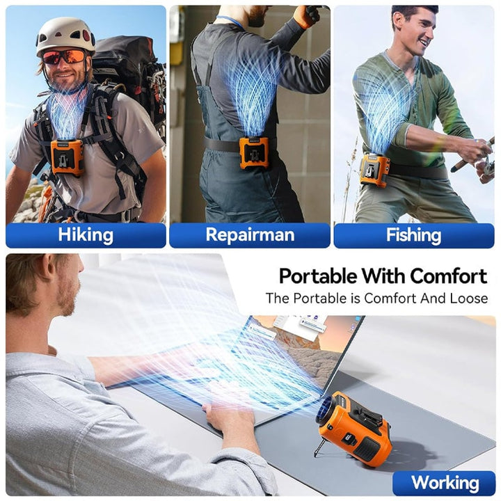 Portable belt fan with USB charging | Stornfield