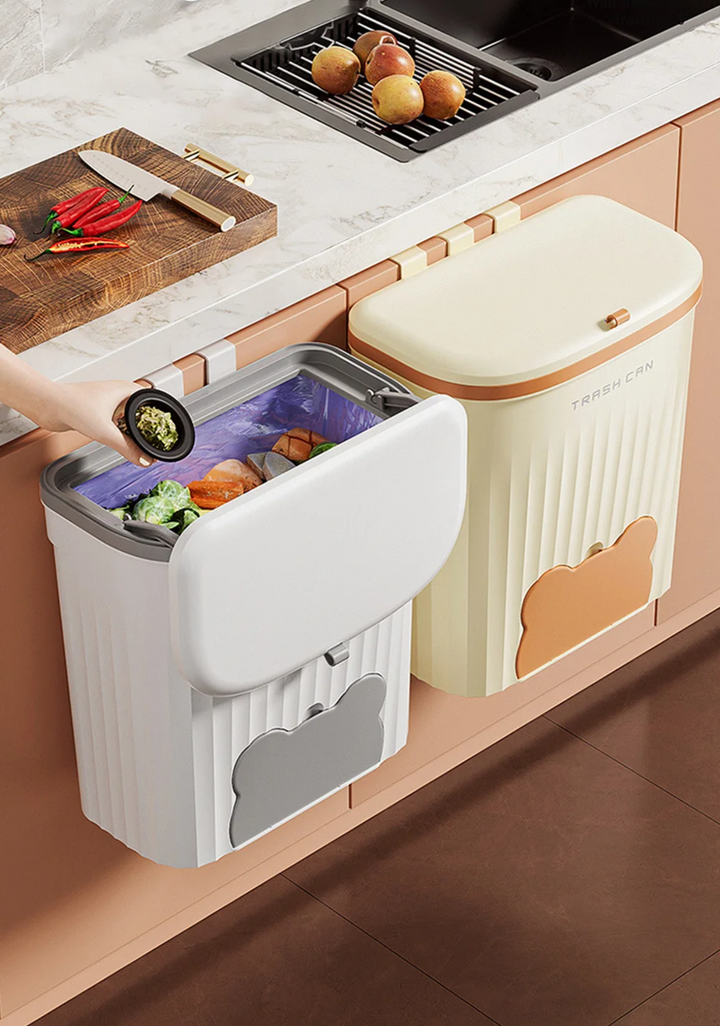 EcoBin Kitchen & Bathroom Wall Trash Can – 8.5L / 12L with Lid Stornfield
