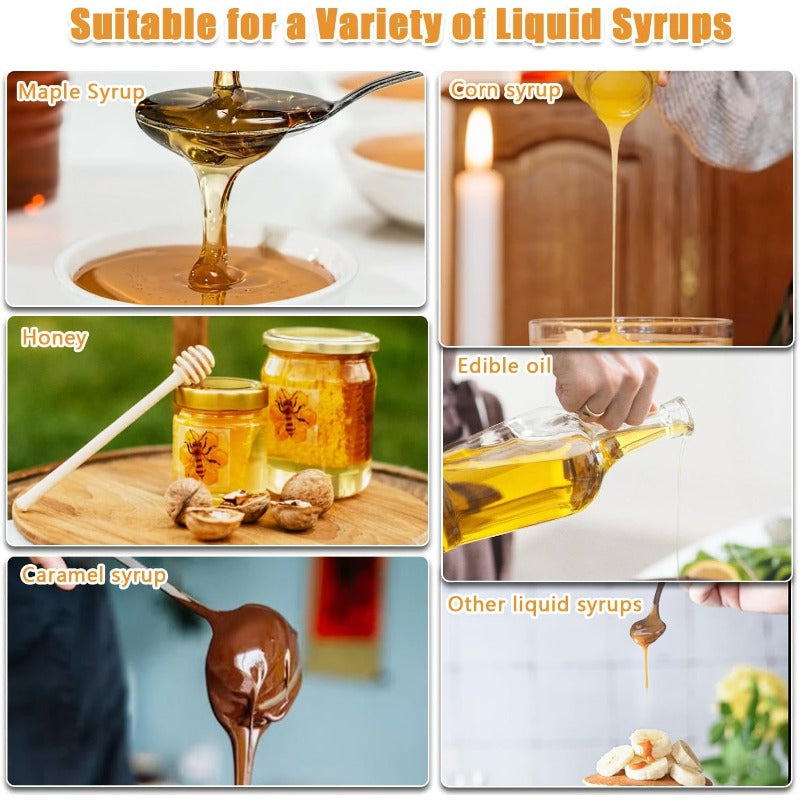Stornfield No-Drip Glass Honey Dispenser
