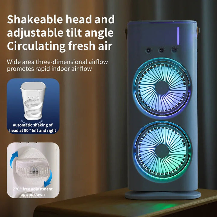Double-Ended Spray Fan: Portable Air Cooler | Stornfield