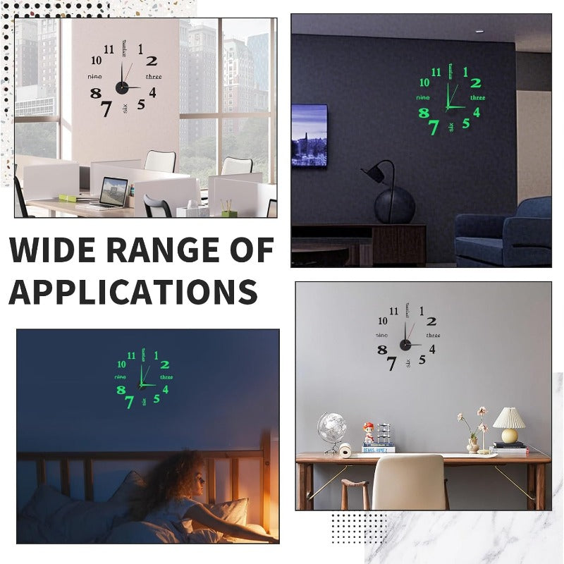 Stornfield Luminous Frameless 3D Wall Clock