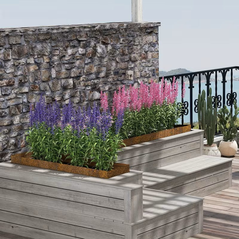 Rasenkante made of galvanized steel – High-quality garden edging | DuraStornfielde and weatherproof for garden | Stornfield