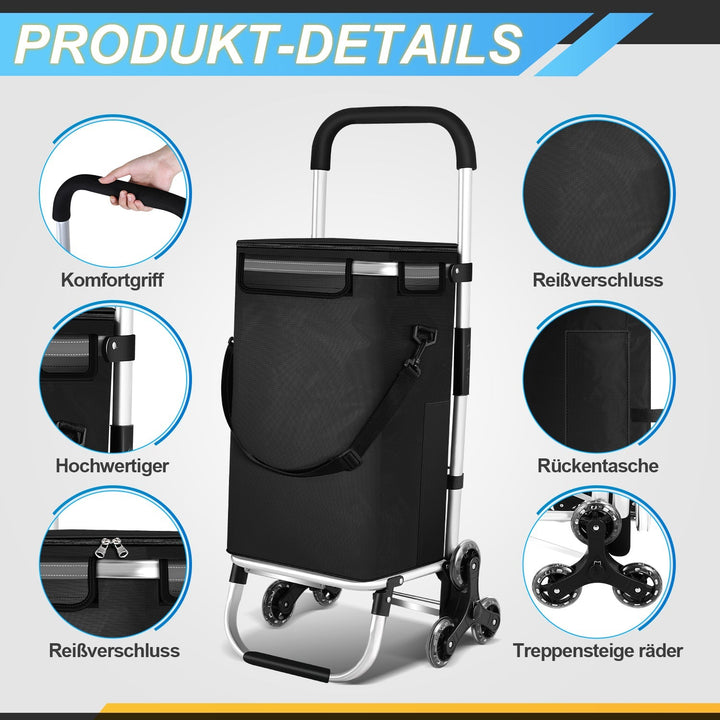 Shopping trolley shopping roller foldable 40L | Stornfield