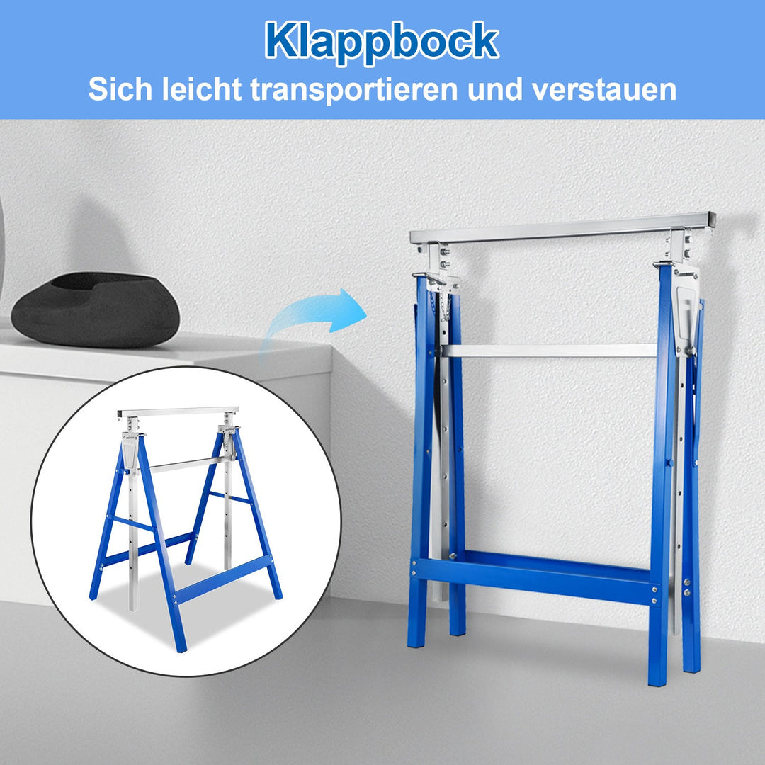2x Scaffold Stands Folding Stands 7-fold height adjustable | Stornfield