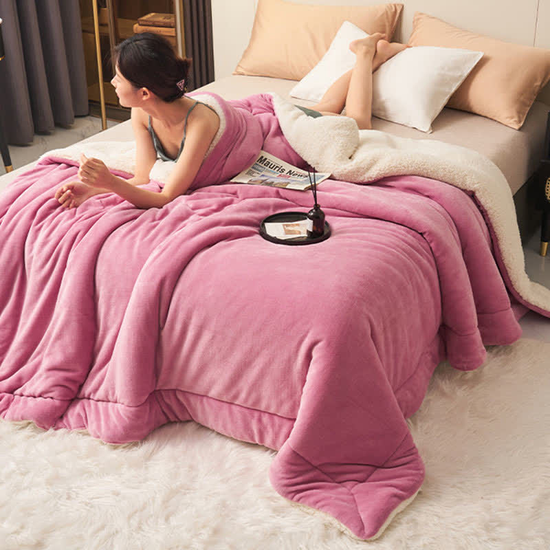 Stornfield | Couverture en velours épais double face en cube