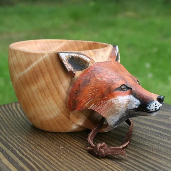 Stornfield | Wooden Mug - WildSip - Hand-Crafted Animal Design - Adventurous Hydration