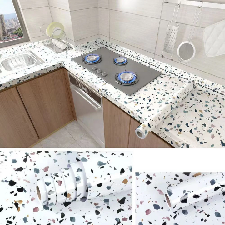MarbraGuard – Self-adhesive oil-resistant kitchen film Stornfield