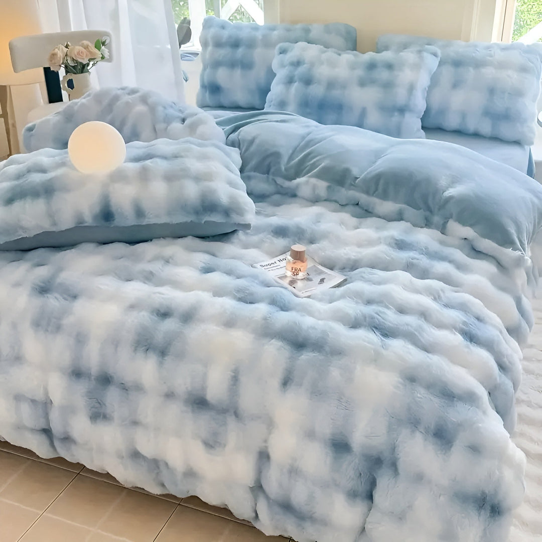 Cozy Plush Bedding Set – Warm and Soft for Autumn & Winter | ReversiStornfielde Design in Rabbit Fur & Milk Velvet | Stornfield