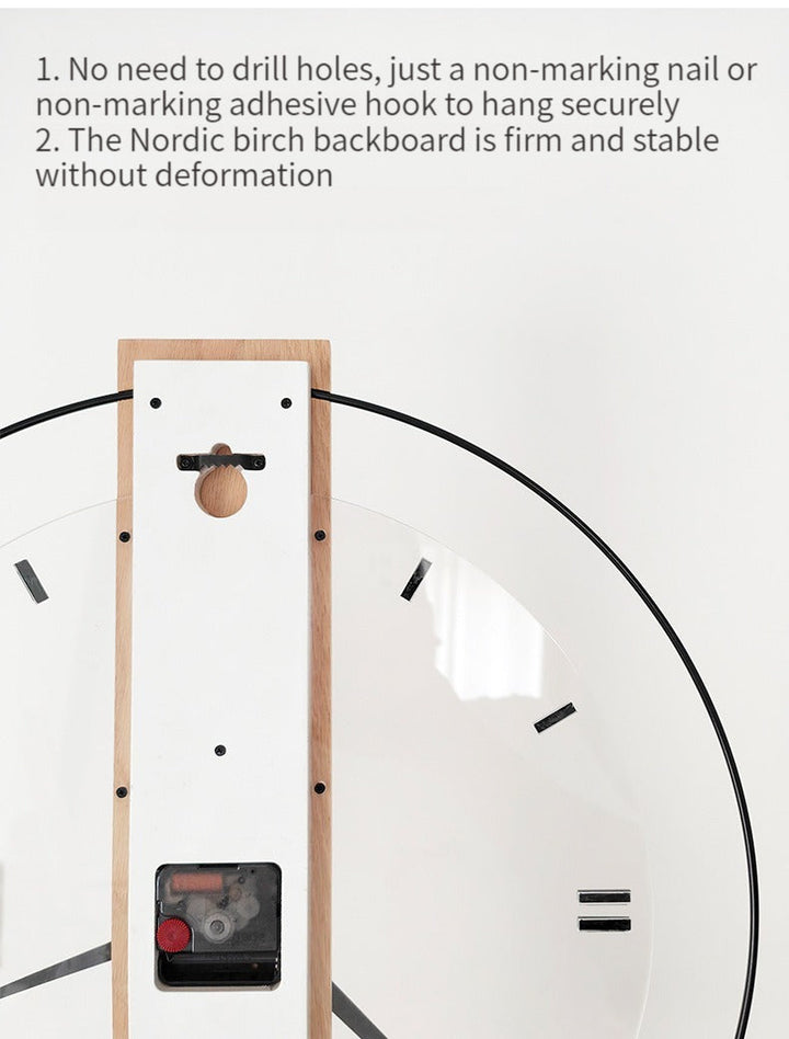 Stornfield | Nordic Solid Wood Wall Clock 40 cm