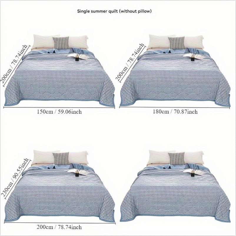 Elegant Preppy Plaid Summer Blanket for Cool Nights | Stornfield